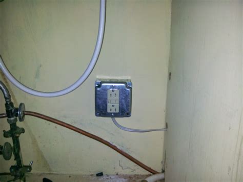 install junction box under sink|under sink electrical outlet wiring.